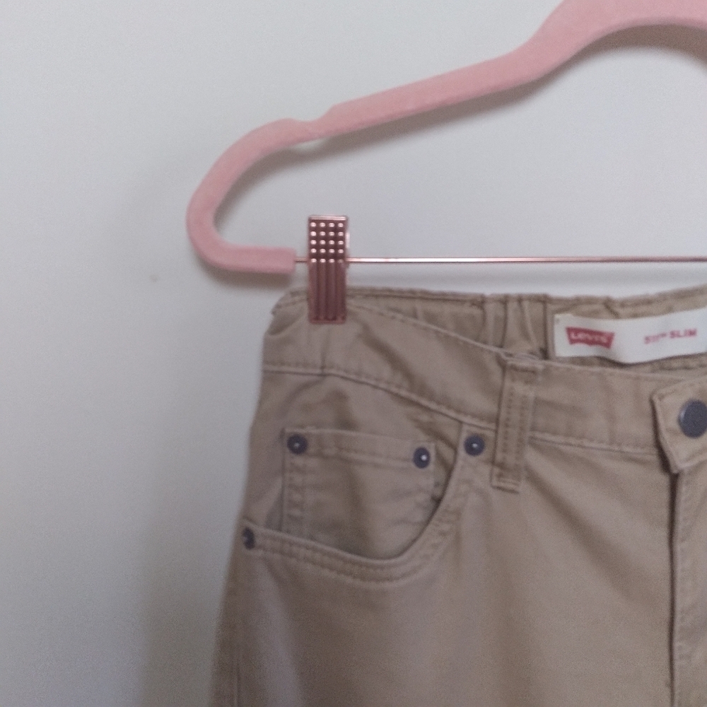Levi's Men's 511 Slim Khaki Tan Adjustable Waist Casual Pants Size 29 x 31 - Picture 4 of 14